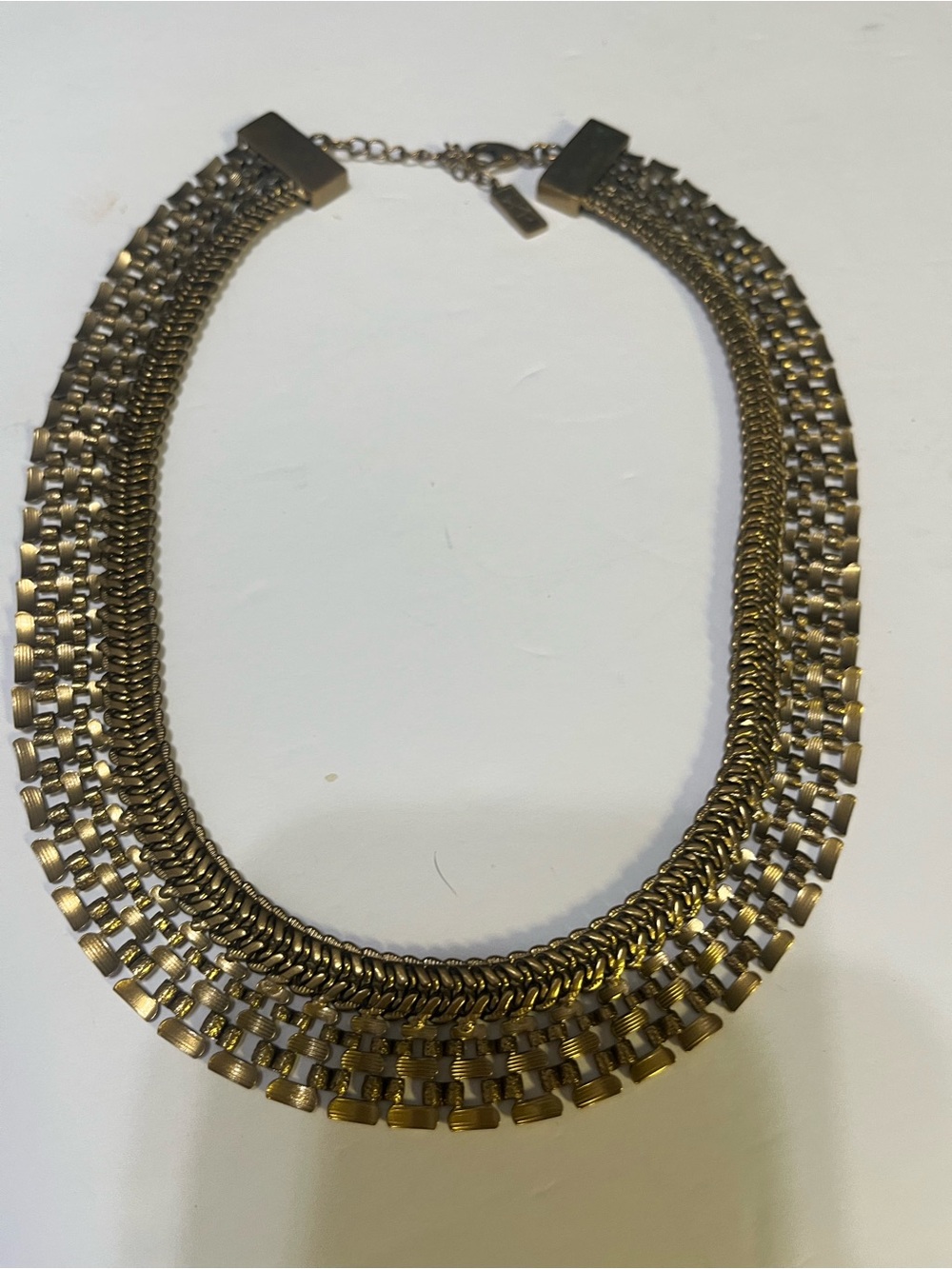 Vintage Silpada KR India Brass Mesh Collar Necklace